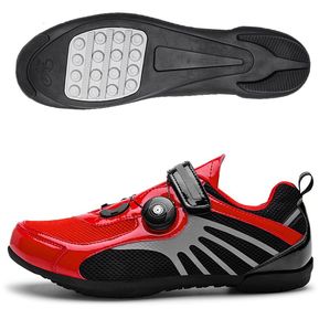 (#Red black)planos de los hombres de carreras de carretera zapatillas de deporte de las mujeres al aire libre transpirable bicicleta de Trekking zapatos de hombre interior girando ciclismo zapatos