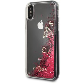 Funda Protector Carcasa Guess Glitter iPhone X y XS-Rojo