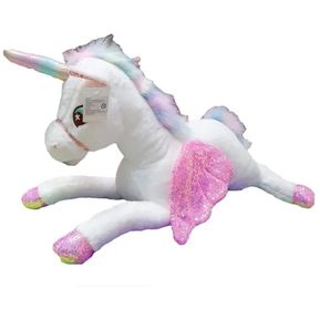 Peluche Pony Unicornio Grande 60 Cm Felpa Alado Suave