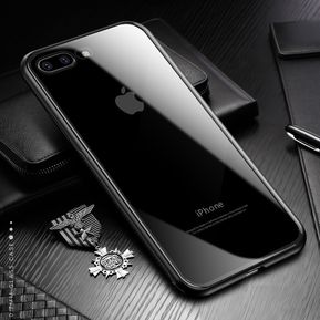 Cafele 6D 0.7mm Ultrafino 9H Funda protectora de vidrio templado transparente para iPhone 8 Plus / 7 Plus - IPhone 8 plus negro