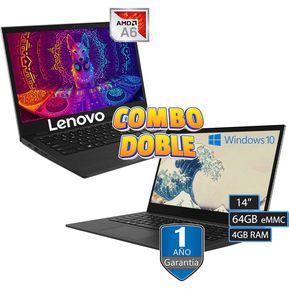 COMBO 2 Laptop Gamer Lenovo 14W A6-9220C...