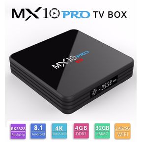 MX10 PRO Smart Android 8.1 TV Box 4+32G-US Plug