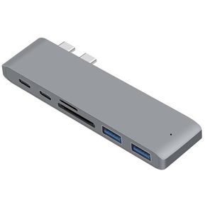 USB C 6 en 1 cargador SD/TF USB Hub tipo de adaptador para MacBook mac