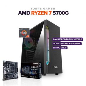CPU TORRE AMD RYZEN 5 5600G - SSD 512 M.2 -RAM 16GB DDR4-