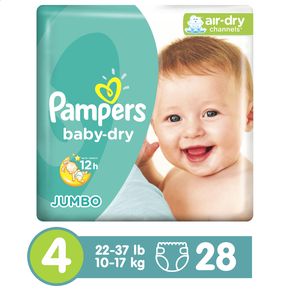 Pañal Pampers Baby Dry Etapa 4 Paquete X 28 Und
