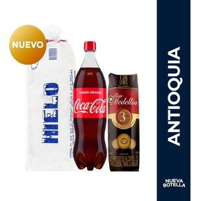 Combo Tetra Ron  Medellin 3 años + Coca Cola 1.5 Lt + Hielo