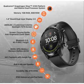 Ticwatch pro 3 ultra GPS Wear os Reloj inteligente