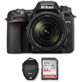 Cámara Nikon D7500 4K con lente 18-140mm  Memoria 64Gb  Bolso
