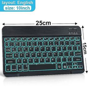 RGB Bluetooth Keyboard and Mouse Set Russian Spainish Wirele...