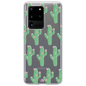 Funda Cactus Con Flor Rosa Shockproof Samsung S20 Ultra