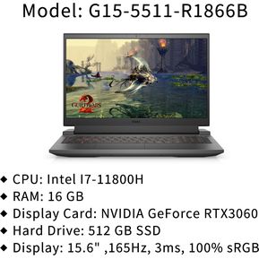 Computadora portátil para juegos Dell G15 5511 5515 Computadora portátil para juegos Full HD 15.6 "pulgadas RTX3050TI RTX3050 RTA3060