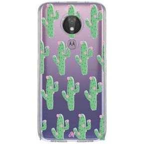 Funda Cactus Con Flor Rosa Shockproof Motorola G7 power