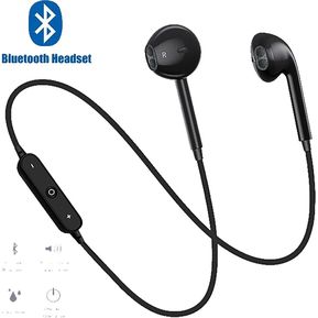Audifonos Bluetooth Tipo Apple Earphone S6 Manos Libres - Negro