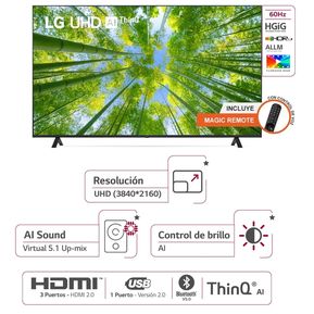 TV LG 55 Pulgadas 55UQ8050PSB 4K-UHD LED Smart TV