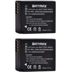 2 uds.De baterías BLG10E BLG10PP BLE9 BLE9E para Panasonic Lumix DMC GF6 GX7 GF3 GF5 ZS100 ZS60 LX100 GX85 DMW-BLG10 GX80