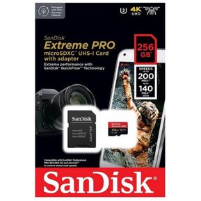 Tarjeta de memoria SanDisk Extreme Pro adaptador SD 256GB