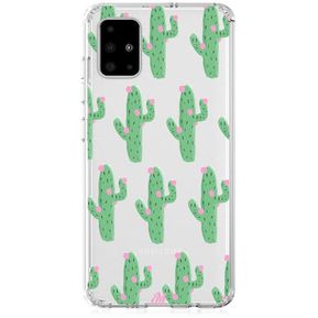 Funda Cactus Con Flor Rosa Shockproof Samsung A21S