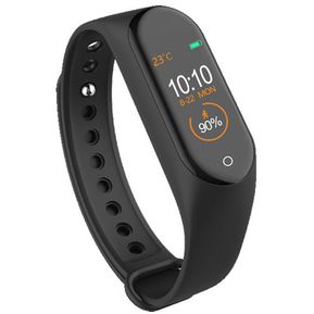 M4 Smart band 4 Fitness Tracker reloj pulsera deporte Frecuencia Cardíaca presión arterial Smartband Monitor salud pulsera(#BLACK)