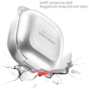Funda para auriculares Samsung Galaxy Buds Pro, transparente, para PC, Bluetooth(#Red)