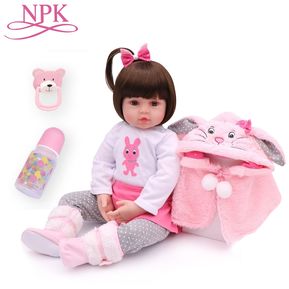 NPK 48cm suave tacto real boneca bebés silicona niño reborn baby dolls