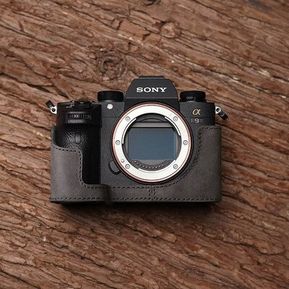 Sony A9 A7Riii A7iii MK3 cámara Mr.Stone hecho a mano funda de cámara de cuero genuino Video medio bolso cámara body