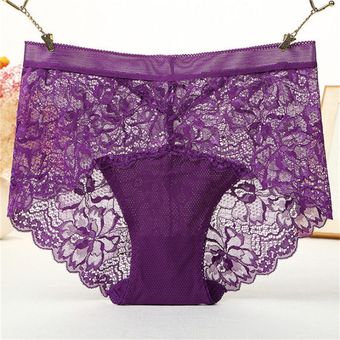 Encaje Hueco Cintura Alta Nalgas Ropa Interior Sexy Moda Rocic