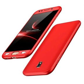 Estuche rígido 3 en 1 para Samsung Galaxy J7 Pro 2017 - Rojo