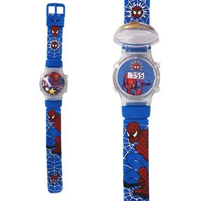 Reloj Niños Digital Luces Tapa Infantil Spiderman 3d