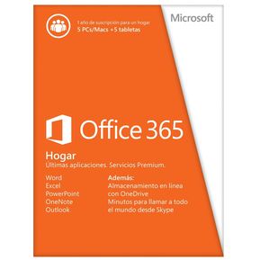 Licencia Microsoft Office 365 Home Premium 5 Usuarios 1 Año