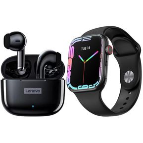 Lenovo LP40 PRO audífono Bluetooth y reloj inteligente T900 pro Max pantalla grande de 1.81pulgadas