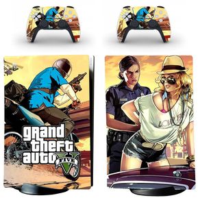 Grand Theft Auto V GTA 5 PS5, edición Digital, pegatina de piel, cubierta para PlayStation 5, consola y controladores, PS5, pegatina de piel XYX