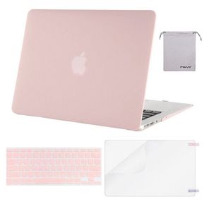 Carcasa para portátil,de 13 pulgadas carcasa para 2012-2017 MacBook Air,funda para Mac Air 13 + funda para teclado/pantalla,piel/bolsa(#Baby Pink)