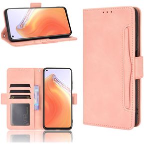 Estuche Para Xiaomi MI 10T Pro Estuche Para billetera de cuero Flip Vintage - Rosa