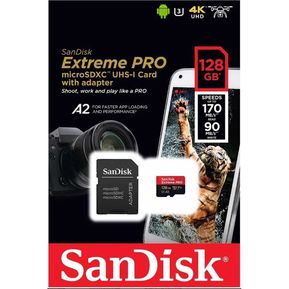 Memoria Micro sd Sandisk Extreme Pro 128 Gb V30 ORIGINAL