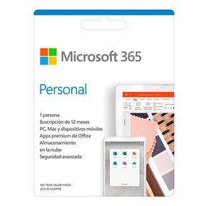 Tarjeta office Microsoft 365 personal suscripción de 12 meses