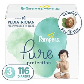 Pañales talla 3, 116 unidades pampers pure protection pa�...