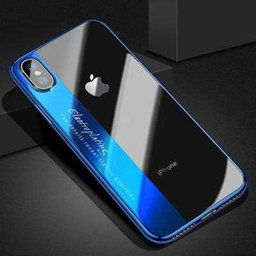 Bakeey Plating Funda protectora para iPhone X / 8/8 Plus / 7/7 Plus / 6s / 6s Plus / 6/6 Plus - iPhone X - IPhone x azul