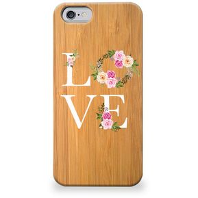 Funda para iPhone 6 Plus - Floral Love, Madera