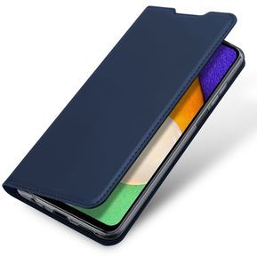 Para Samsung Galaxy A03s (164.2mm) Funda de cuero (Azul)