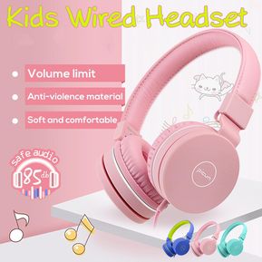Picun Kids Ear Over Wired Headphones Auriculares p  Rosado