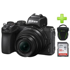 Cámara Nikon Z50 Mirrorless 20.9 Mp Lente 16-50mm+32GB+Bolso