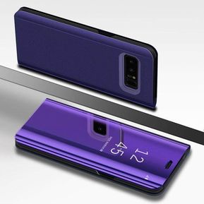 Bakeey con chip Smart Sleep Mirror Window View Kickstand Funda protectora para Samsung Galaxy Note 8 - Púrpura