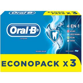 crema dental oral-b complete x 66ml x3und    paquete x 3 und