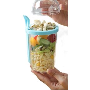 Vasos Recipiente Para Cereal Yogurt Cierre Hermético