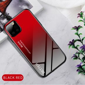 Funda de teléfono para Samsung Galaxy Note 10 Lite, funda de vidrio templado suave de TPU para Samsung Note 20 S20 Ultra Plus A51 A71(#Black Red)