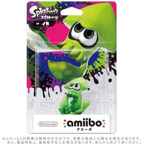 Nintendo Amiibo Inkling Squid Green IKA Splatoon Switch Wii Rare 3DS