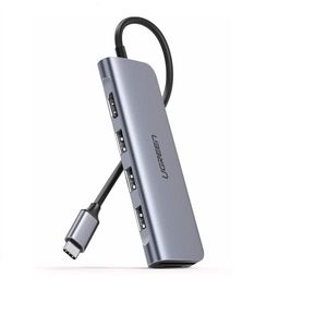 Adaptador USB-C HDMI Lector Tarjetas SD TF Usb 3.0 Multipuertos