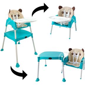 Silla comedor y escritorio para bebe marca induhogar + cojin