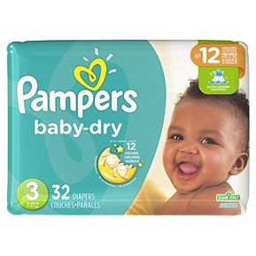 Pampers babydry pañales desechables tamaño 3 32 conde jumbo