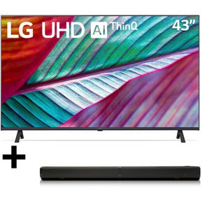 Combo Tv LG 43" UHD 4K Smart Tv + Barra de Sonido Convertible 2 en 1